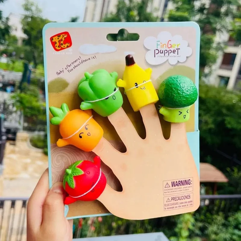 5-teiliges Mini-Tier-Handpuppen-Welpenpuppen-Fingerpuppen-Spielzeugset Montessori-Sensory-Spielzeug Vorschul-Eltern-Kind-Geschichtenerzählspielzeug