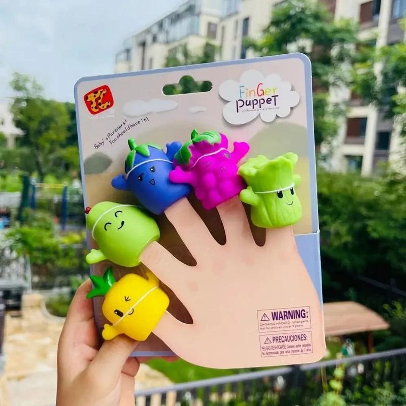 5-teiliges Mini-Tier-Handpuppen-Welpenpuppen-Fingerpuppen-Spielzeugset Montessori-Sensory-Spielzeug Vorschul-Eltern-Kind-Geschichtenerzählspielzeug