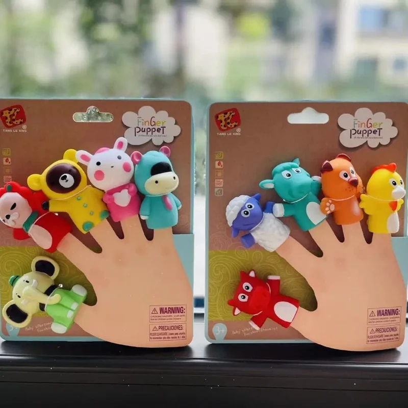 5-teiliges Mini-Tier-Handpuppen-Welpenpuppen-Fingerpuppen-Spielzeugset Montessori-Sensory-Spielzeug Vorschul-Eltern-Kind-Geschichtenerzählspielzeug