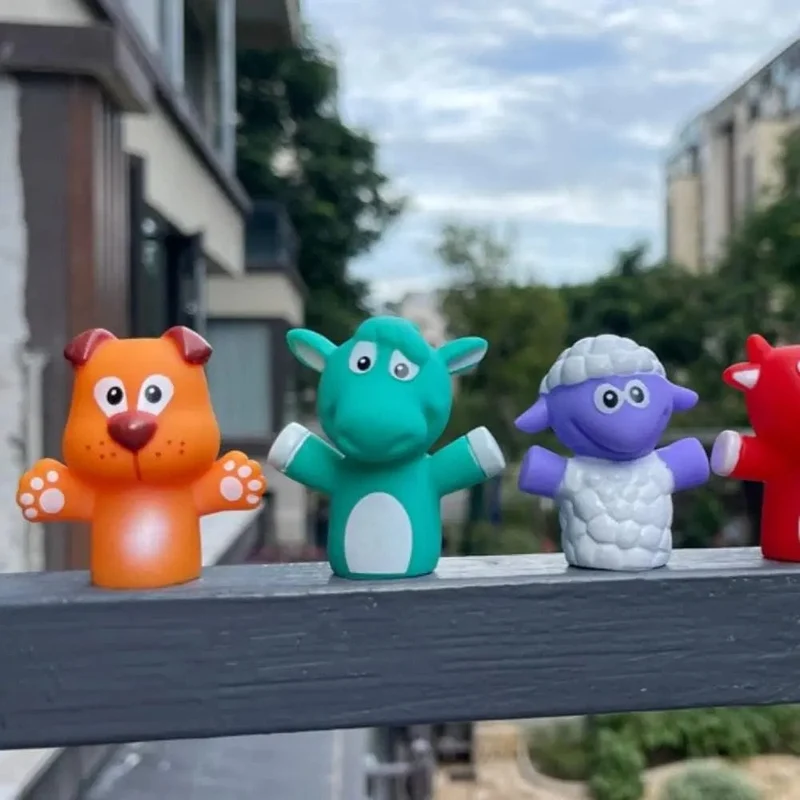 5-teiliges Mini-Tier-Handpuppen-Welpenpuppen-Fingerpuppen-Spielzeugset Montessori-Sensory-Spielzeug Vorschul-Eltern-Kind-Geschichtenerzählspielzeug