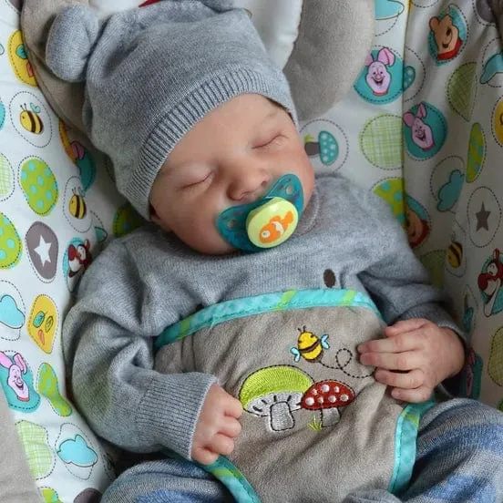 20 Zoll Levi Reborn Baby Realistischer Vinylkörper Lebendig LoL Bebe Neugeborene Fertige, mit Haaren bemalte Puppe Kinder Mädchen Geschenkpuppen 4.7