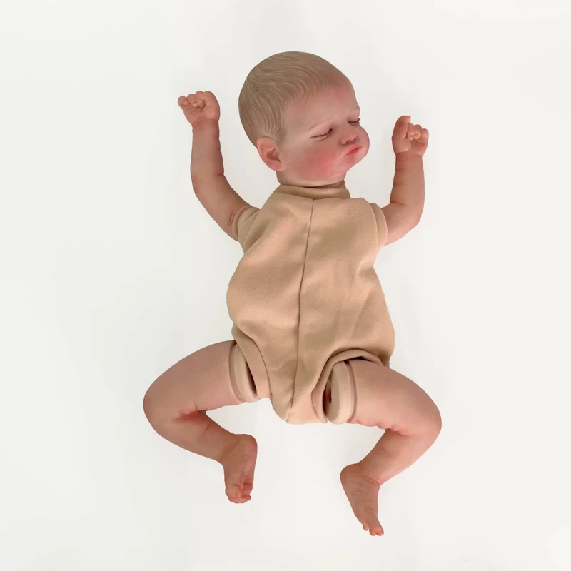 NPK 19 zoll Neugeborenen Baby Reborn Puppe Kit Baby Rosalie Lebensechte Soft Touch Bereits Bemalt Unfertige Puppe Teile