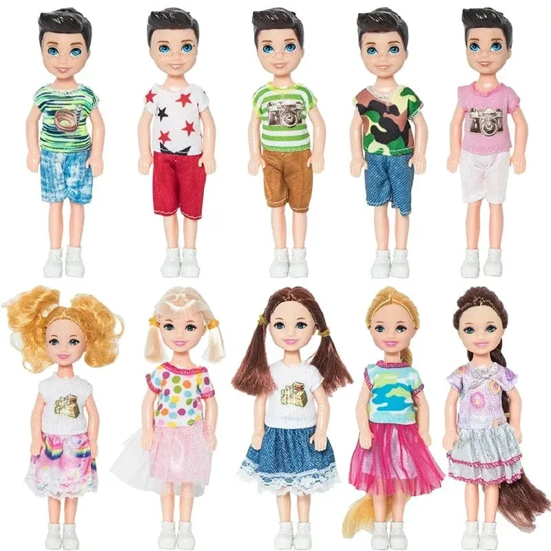 5 Zoll Mini Kelly Puppenzubehör Mode Chelsea Puppenkleidung Party Grown Outfits Kinder Mädchen Spielzeug für Kinder Geburtstagsgeschenk