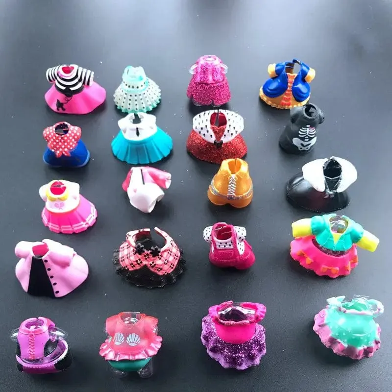 5 teil/satz Original Puppe Kleid Kleidung Anzüge für 8cm Große Schwester Puppen Kinder Sammlung Spielen Spielzeug Geschenk