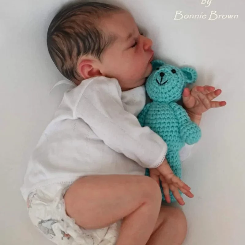 20 Zoll, bereits bemaltes Reborn-Puppenset Laura, 3D-bemalte Hautform, hochwertige handgefertigte Neugeborenen-Babypuppenteile mit Stoffkörper