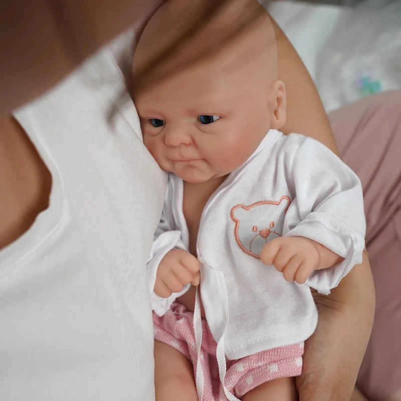 14 zoll Volle Körper Silikon Bebe Reborn Junge „Isaac“ Puppe Mädchen „Coco“ Weiche Puppen Lebensechte Baby DIY Blank Spielzeug