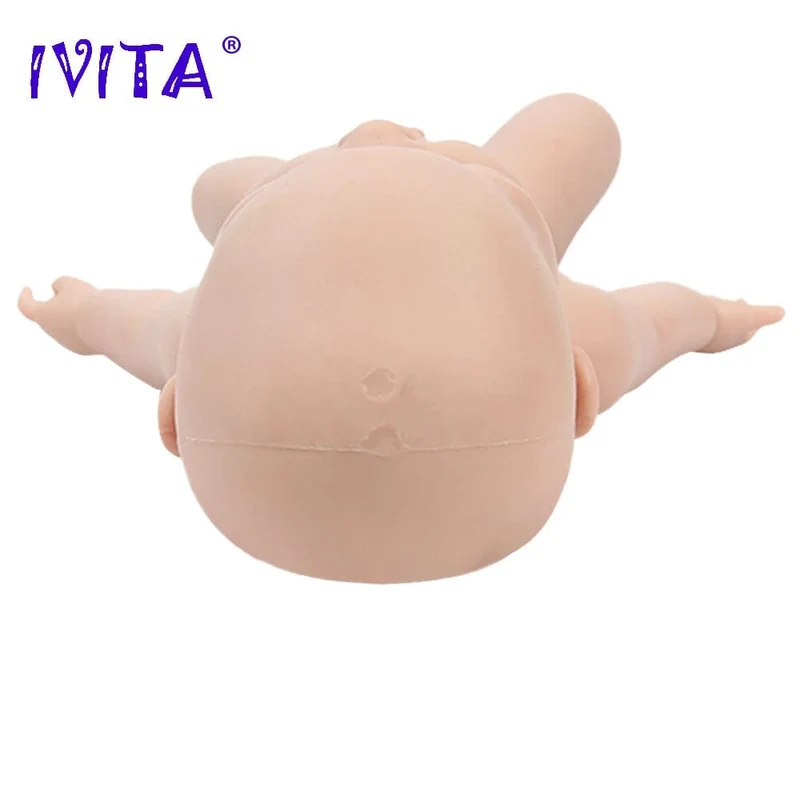 IVITA WG1526 16.92 Zoll 2.69 kg Ganzkörper-Silikon Reborn Babypuppe Realistische Mädchenpuppen Unbemalt DIY Blank Baby Kinderspielzeug