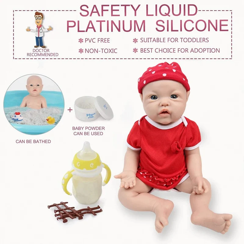 IVITA WG1526 16.92 Zoll 2.69 kg Ganzkörper-Silikon Reborn Babypuppe Realistische Mädchenpuppen Unbemalt DIY Blank Baby Kinderspielzeug