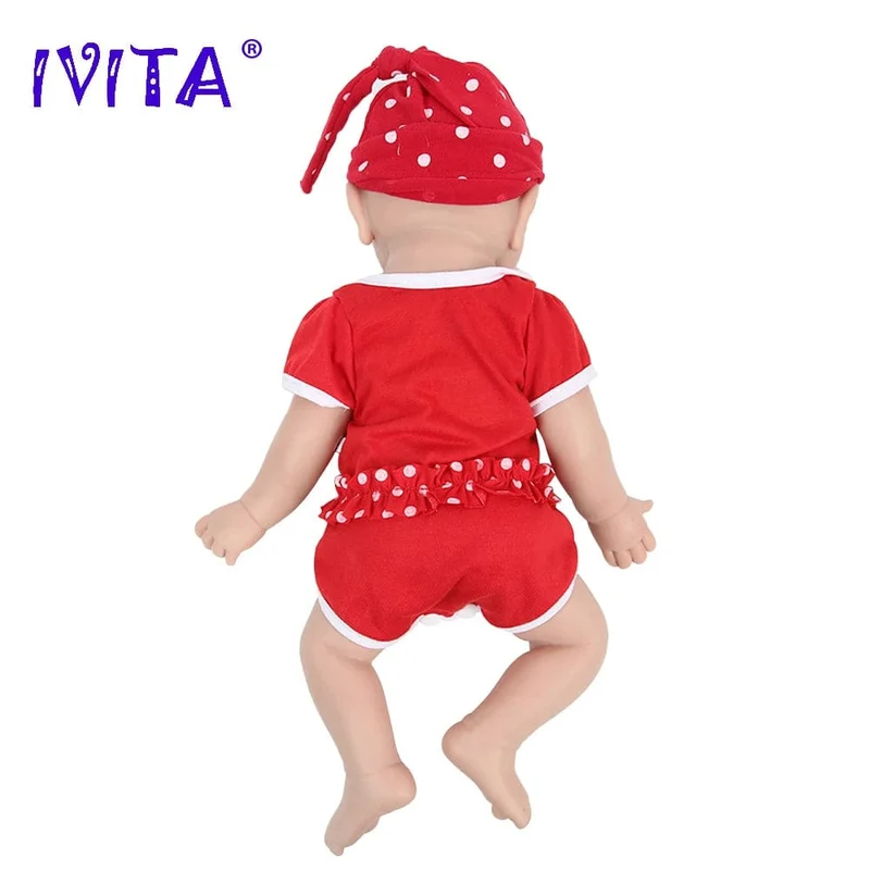 IVITA WG1526 16.92 Zoll 2.69 kg Ganzkörper-Silikon Reborn Babypuppe Realistische Mädchenpuppen Unbemalt DIY Blank Baby Kinderspielzeug
