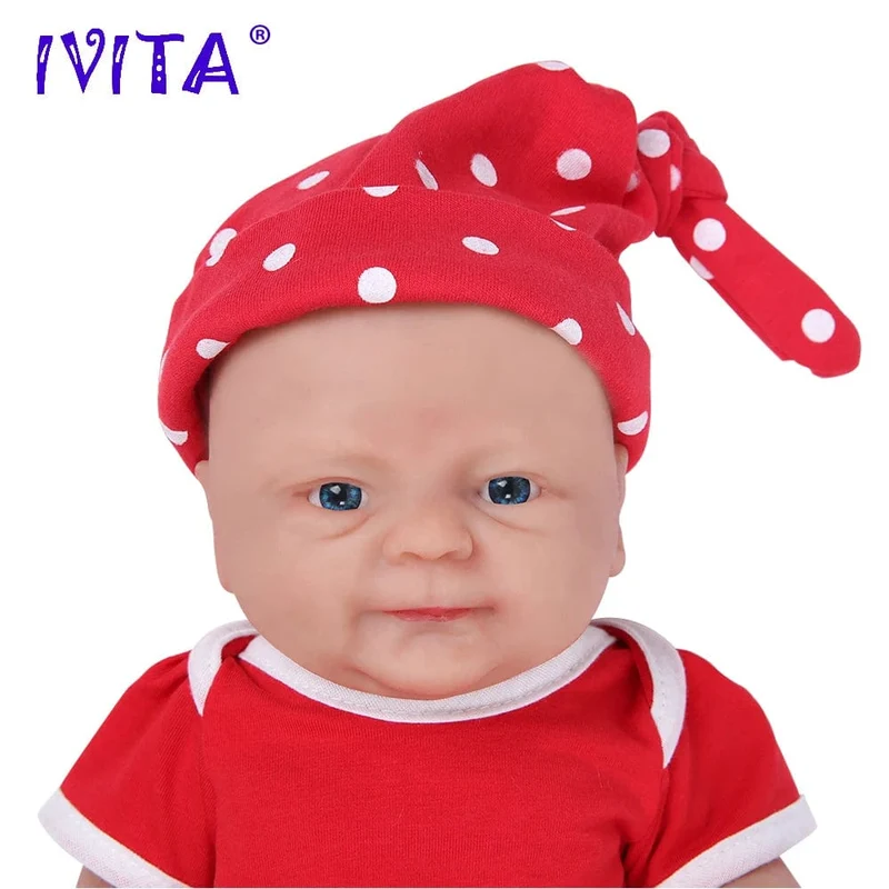 IVITA WG1512 14 Zoll 1.65 kg Ganzkörper-Silikon Bebe Reborn Puppe "Coco" Weiche Puppen Realistische Mädchen Baby DIY Blank Spielzeug für Kinder