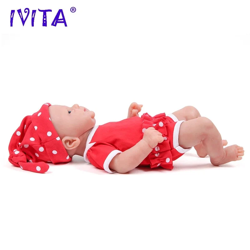 IVITA WG1512 14 Zoll 1.65 kg Ganzkörper-Silikon Bebe Reborn Puppe "Coco" Weiche Puppen Realistische Mädchen Baby DIY Blank Spielzeug für Kinder