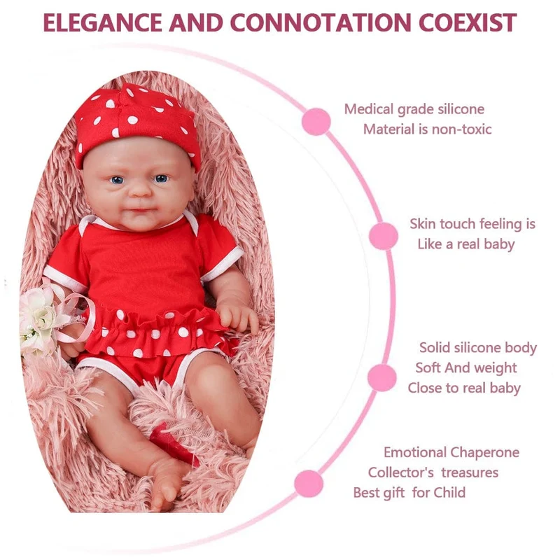IVITA WG1512 14 Zoll 1.65 kg Ganzkörper-Silikon Bebe Reborn Puppe "Coco" Weiche Puppen Realistische Mädchen Baby DIY Blank Spielzeug für Kinder
