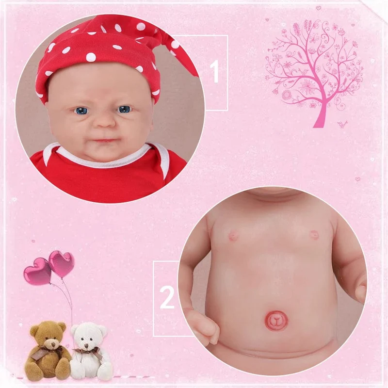 IVITA WG1512 14 Zoll 1.65 kg Ganzkörper-Silikon Bebe Reborn Puppe "Coco" Weiche Puppen Realistische Mädchen Baby DIY Blank Spielzeug für Kinder