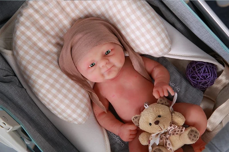 IVITA WG1512 14 Zoll 1.65 kg Ganzkörper-Silikon Bebe Reborn Puppe "Coco" Weiche Puppen Realistische Mädchen Baby DIY Blank Spielzeug für Kinder