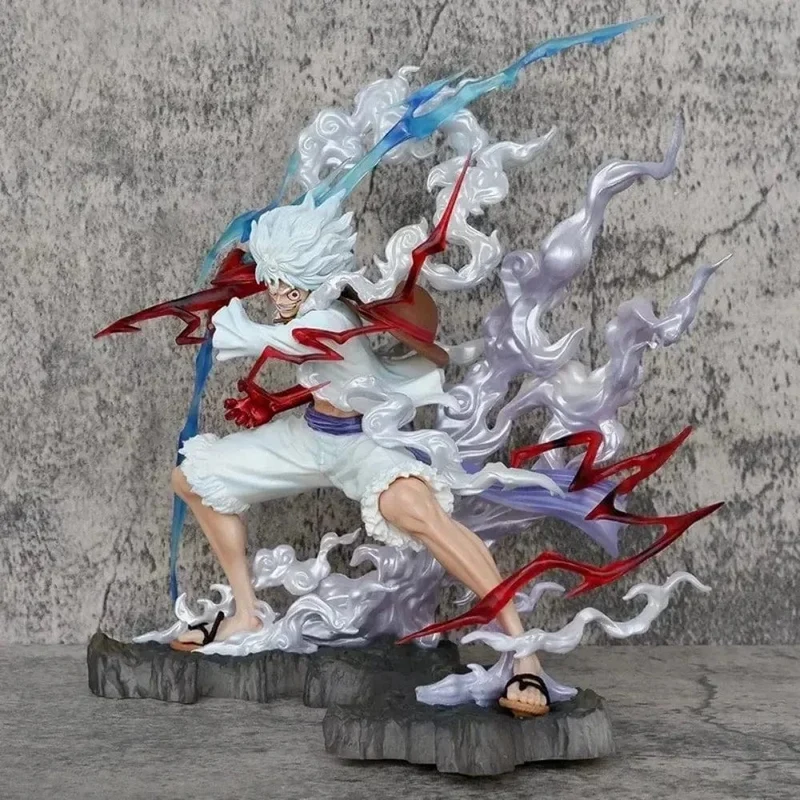 One Piece Nica Luffy Figur greift fest nach dem Blitz Fifth Gear Action Figur Modell Puppe Modell Anime PVC Statue Spielzeug Geschenk