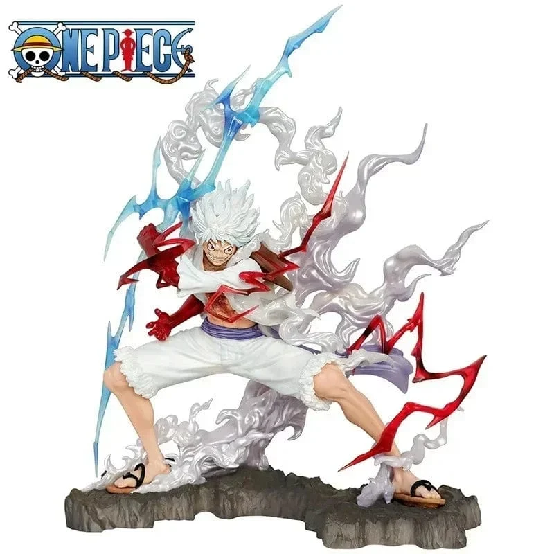 One Piece Nica Luffy Figur greift fest nach dem Blitz Fifth Gear Action Figur Modell Puppe Modell Anime PVC Statue Spielzeug Geschenk
