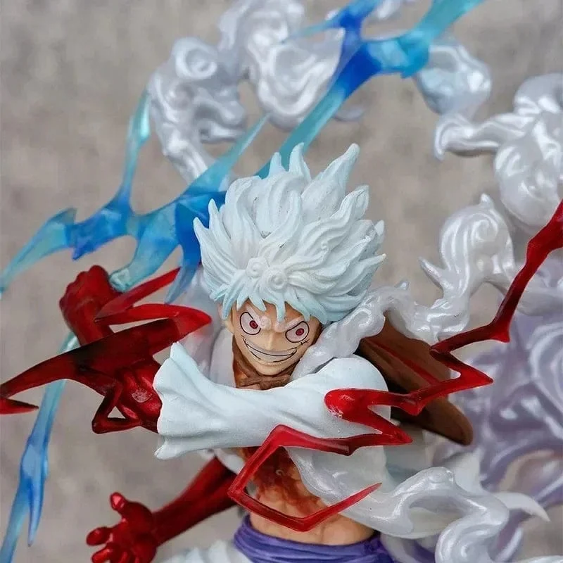 One Piece Nica Luffy Figur greift fest nach dem Blitz Fifth Gear Action Figur Modell Puppe Modell Anime PVC Statue Spielzeug Geschenk