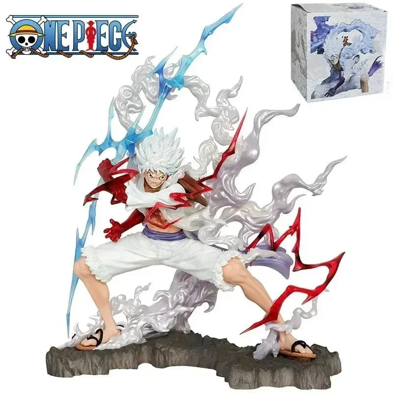 One Piece Nica Luffy Figur greift fest nach dem Blitz Fifth Gear Action Figur Modell Puppe Modell Anime PVC Statue Spielzeug Geschenk