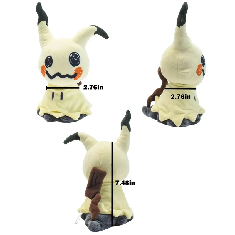 Mimikyu Eevee Plüschtier, Geburtstagsgeschenke für Kinder, Weihnachten, Anime-Charakterpuppen, 7"
