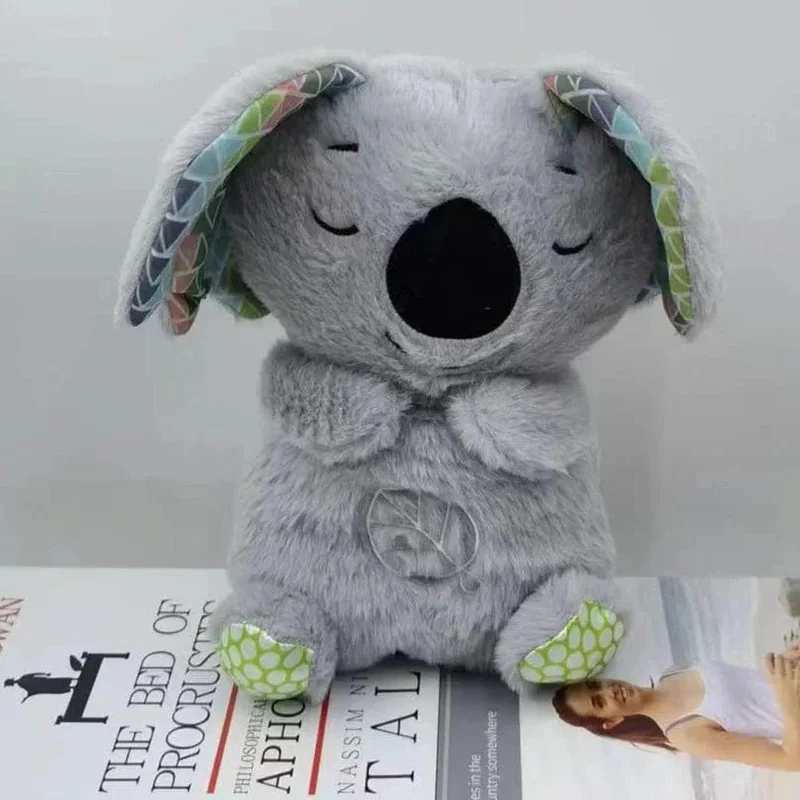Süßes, beruhigendes Koalabär-Schlafspielzeug für Kinder, beruhigendes Baby, Linderung von Angstzuständen, Atmung, Koala-Spielzeug, Schlafkumpel, Plüschpuppe mit Lichtern