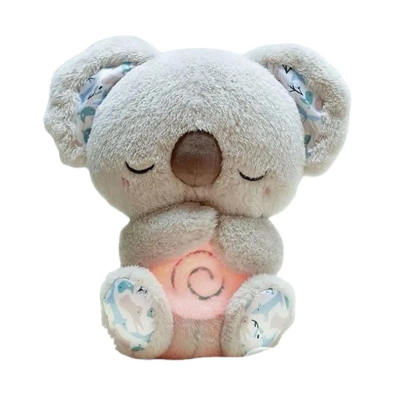 Süßes, beruhigendes Koalabär-Schlafspielzeug für Kinder, beruhigendes Baby, Linderung von Angstzuständen, Atmung, Koala-Spielzeug, Schlafkumpel, Plüschpuppe mit Lichtern