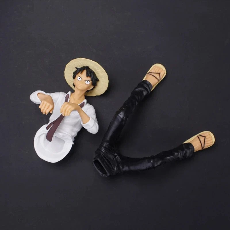 12 cm One Piece Anime Figur Luffy Sitzposition Actionfigur PVC Modellsammlung Statue Figur Puppenspielzeug für Geburtstagsgeschenk