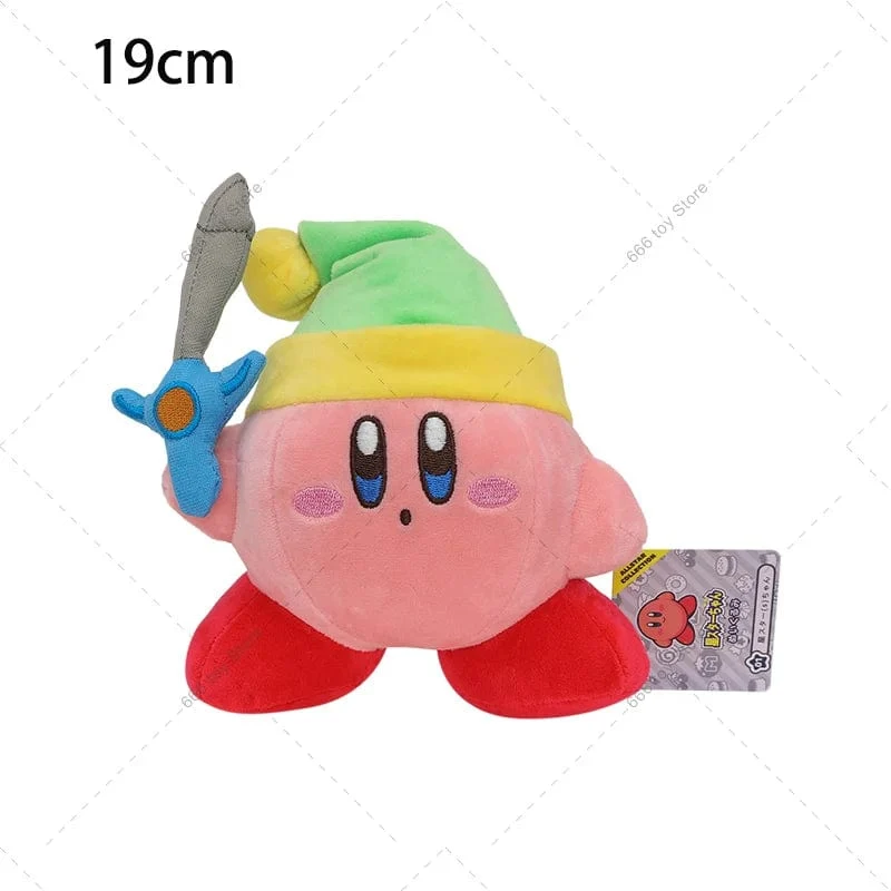 Kawaii Anime Star Kirby Schwert Kirby Gefüllter Peluche Plüsch Hochwertiges Cartoon-Spielzeug Tolles Weihnachtsgeburtstagsgeschenk für Kinder