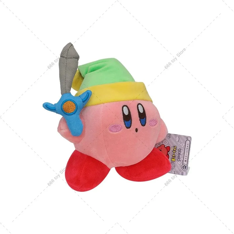 Kawaii Anime Star Kirby Schwert Kirby Gefüllter Peluche Plüsch Hochwertiges Cartoon-Spielzeug Tolles Weihnachtsgeburtstagsgeschenk für Kinder