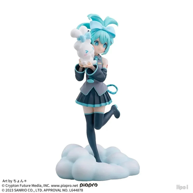 17CM Anime Hatsune Miku X Cinnamoroll Figur Anime Periphere Sammlermodelle Dekorative Dekorationen Kinder Kawaii Geschenk