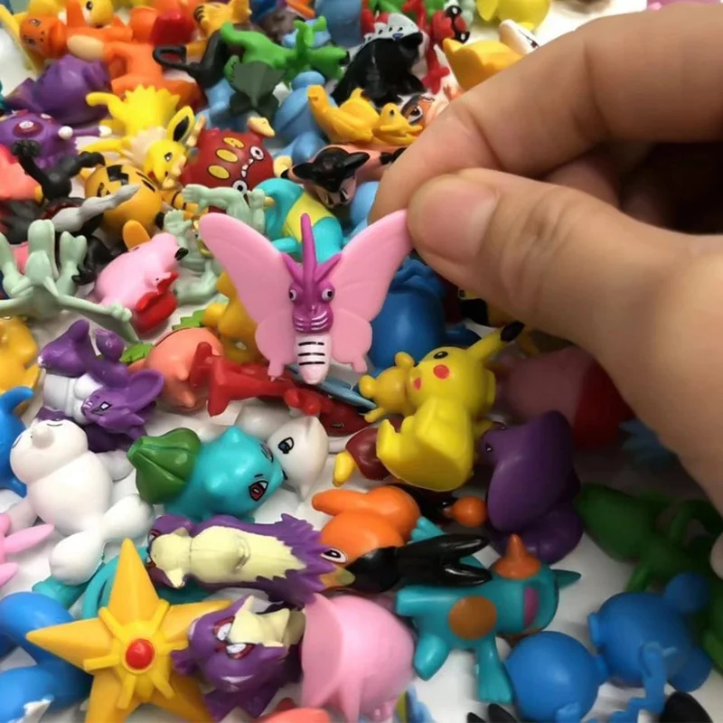 24–144 Stück Pokemon-Actionfigur, 2–3 CM, nicht wiederholende Minifiguren, Modellspielzeug, Pikachu, Anime, Kinder, Sammeln, Puppen, Geburtstagsgeschenke