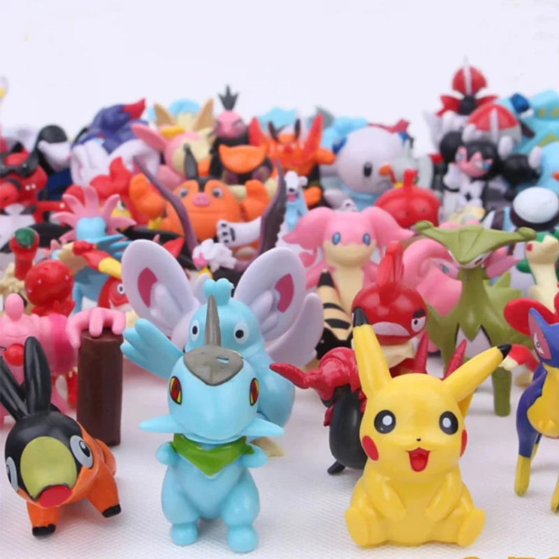 24–144 Stück Pokemon-Actionfigur, 2–3 CM, nicht wiederholende Minifiguren, Modellspielzeug, Pikachu, Anime, Kinder, Sammeln, Puppen, Geburtstagsgeschenke
