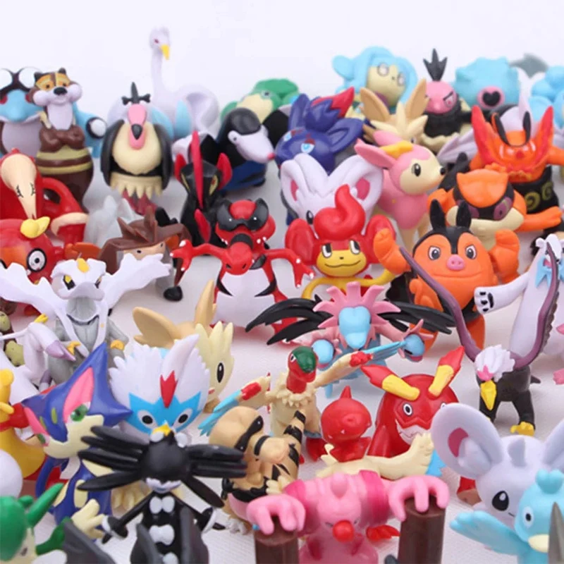24–144 Stück Pokemon-Actionfigur, 2–3 CM, nicht wiederholende Minifiguren, Modellspielzeug, Pikachu, Anime, Kinder, Sammeln, Puppen, Geburtstagsgeschenke