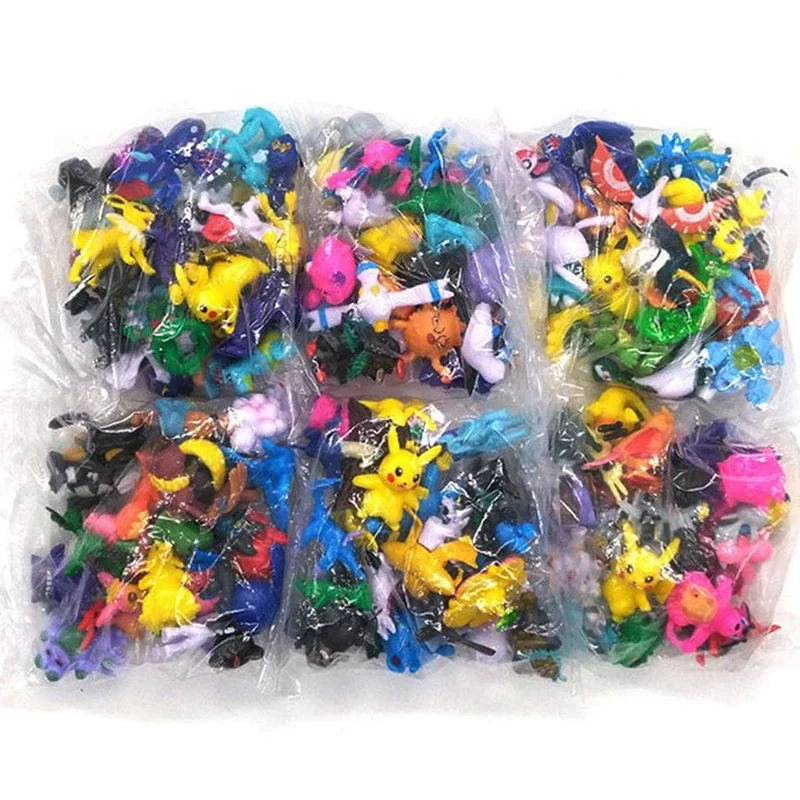 24–144 Stück Pokemon-Actionfigur, 2–3 CM, nicht wiederholende Minifiguren, Modellspielzeug, Pikachu, Anime, Kinder, Sammeln, Puppen, Geburtstagsgeschenke