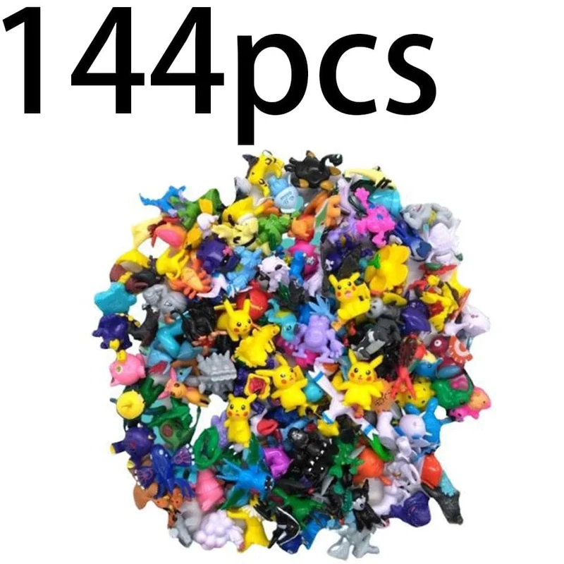 24–144 Stück Pokemon-Actionfigur, 2–3 CM, nicht wiederholende Minifiguren, Modellspielzeug, Pikachu, Anime, Kinder, Sammeln, Puppen, Geburtstagsgeschenke
