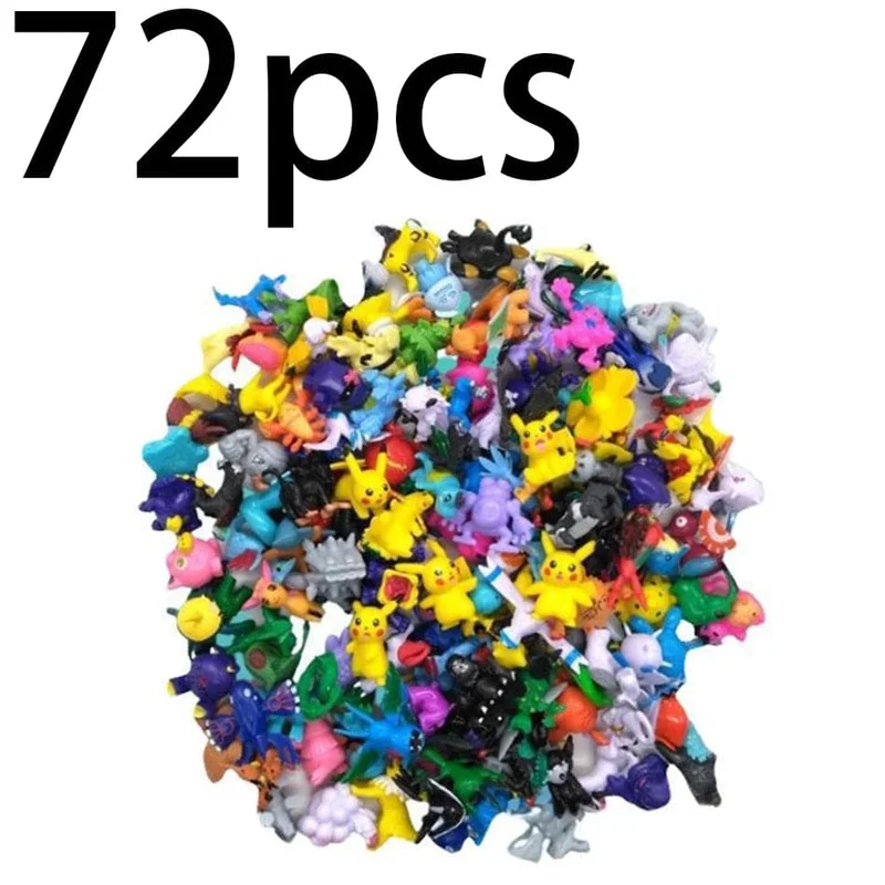24–144 Stück Pokemon-Actionfigur, 2–3 CM, nicht wiederholende Minifiguren, Modellspielzeug, Pikachu, Anime, Kinder, Sammeln, Puppen, Geburtstagsgeschenke