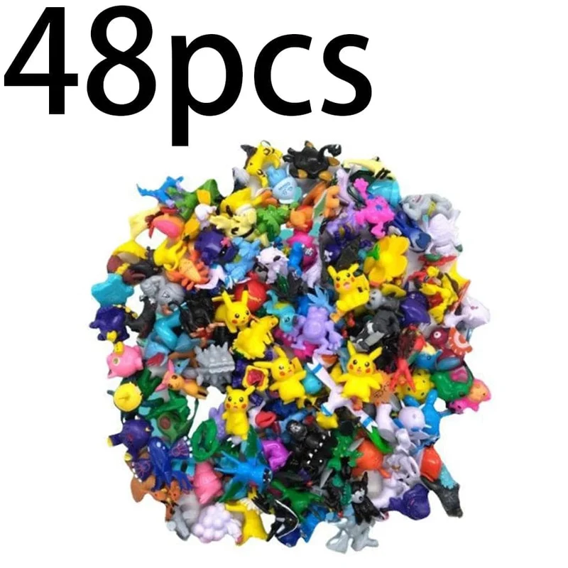 24–144 Stück Pokemon-Actionfigur, 2–3 CM, nicht wiederholende Minifiguren, Modellspielzeug, Pikachu, Anime, Kinder, Sammeln, Puppen, Geburtstagsgeschenke