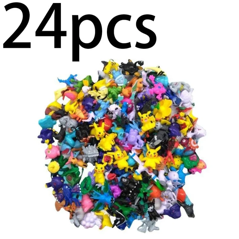 24–144 Stück Pokemon-Actionfigur, 2–3 CM, nicht wiederholende Minifiguren, Modellspielzeug, Pikachu, Anime, Kinder, Sammeln, Puppen, Geburtstagsgeschenke