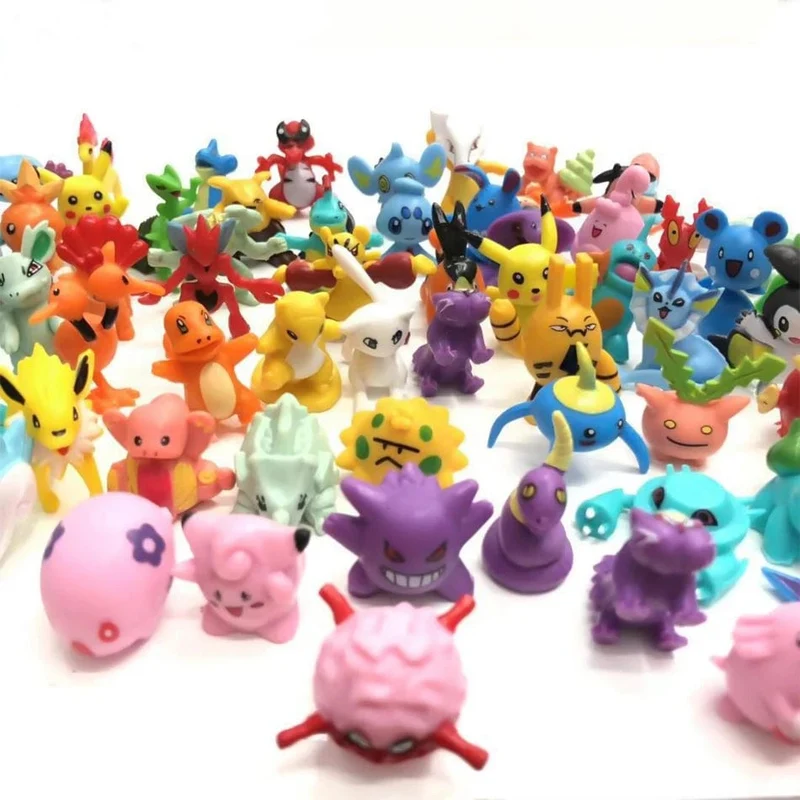 24–144 Stück Pokemon-Actionfigur, 2–3 CM, nicht wiederholende Minifiguren, Modellspielzeug, Pikachu, Anime, Kinder, Sammeln, Puppen, Geburtstagsgeschenke