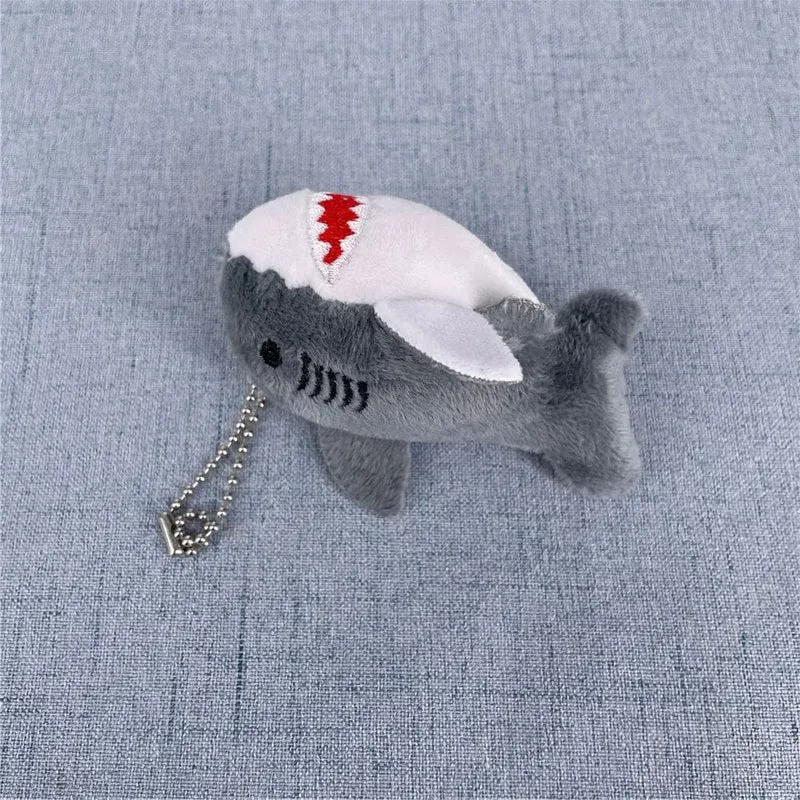 NEU 3 Farben, Größe 8CM Plüsch Hai Ozean Tier Plüschtier Puppe, mit Schlüsselanhänger Geschenk
