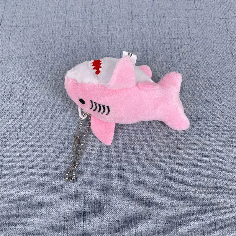 NEU 3 Farben, Größe 8CM Plüsch Hai Ozean Tier Plüschtier Puppe, mit Schlüsselanhänger Geschenk