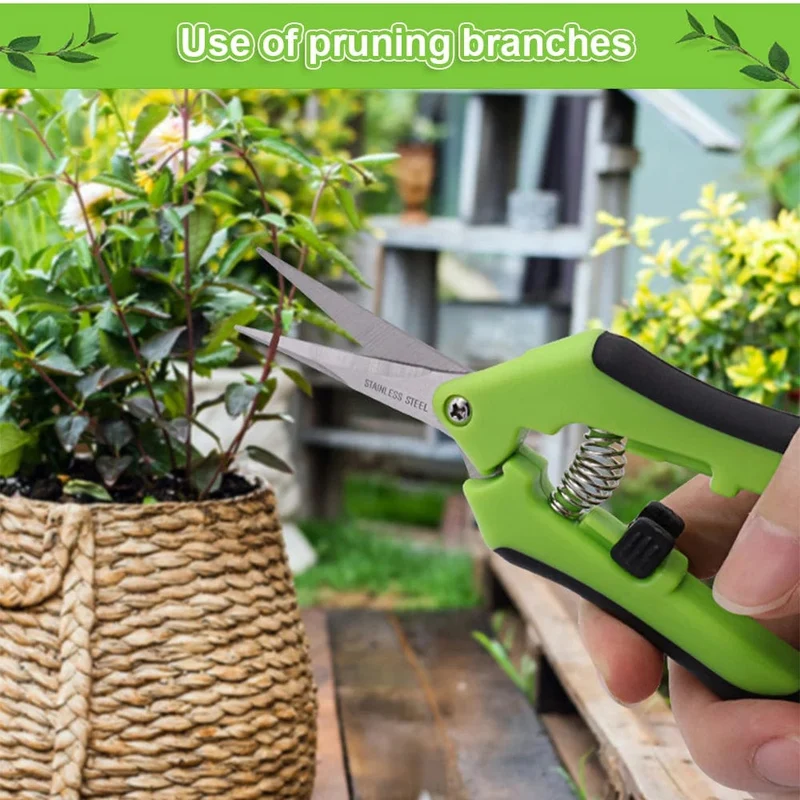 Gartengeräte Gartenschere Bonsai-Schere Metall Gartenschere Beschneidungswerkzeug Handschneider Obstpflücken Unkraut Haushalt Topfpflanzen 1PC