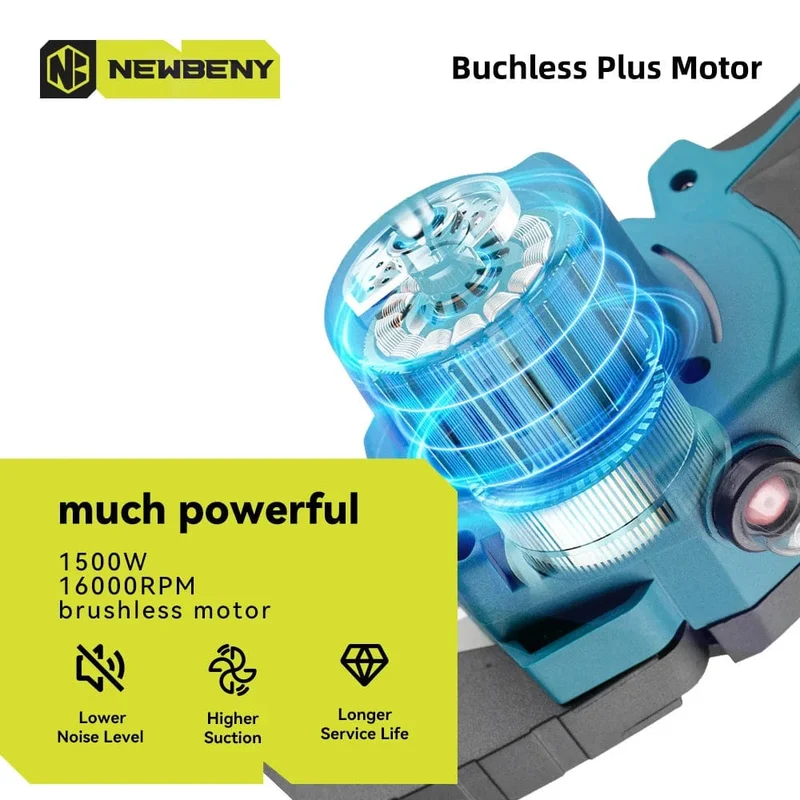 NEWBENY 8 Zoll bürstenlose elektrische Säge mit Öler, kabellose Holzbearbeitungs-Gartensäge, Elektrowerkzeuge für Makita 18V Batterie