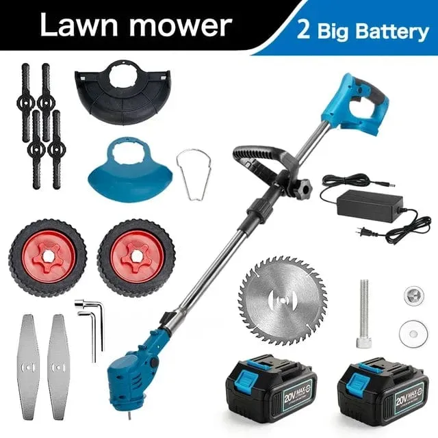 Elektrischer Rasenmäher, 21 V, kabelloser Rasentrimmer, Längenverstellbarer Schneider, Haushalts-Gartengeräte, kompatibel mit Makita 18 V Akku