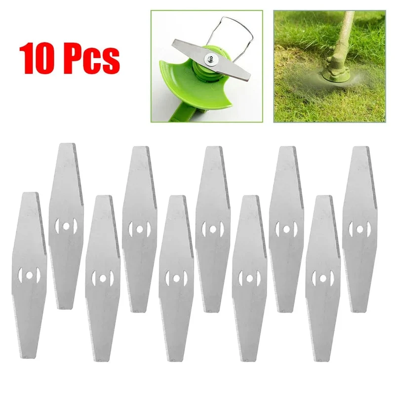 10 stücke Metall Gras Trimmer Klinge Brushcutter Kopf Klingen Garten Power Werkzeuge Rasenmäher Teile Zubehör