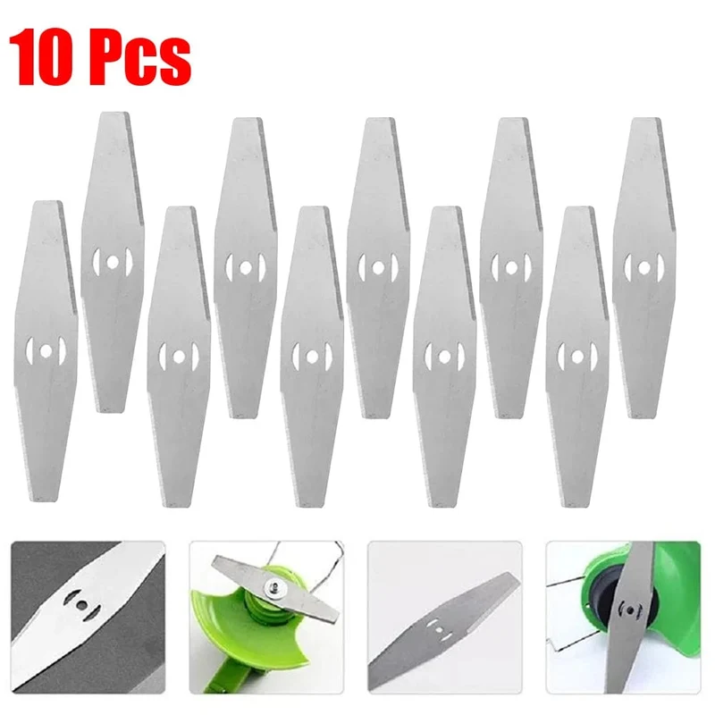 10 stücke Metall Gras Trimmer Klinge Brushcutter Kopf Klingen Garten Power Werkzeuge Rasenmäher Teile Zubehör