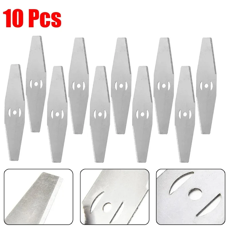 10 stücke Metall Gras Trimmer Klinge Brushcutter Kopf Klingen Garten Power Werkzeuge Rasenmäher Teile Zubehör
