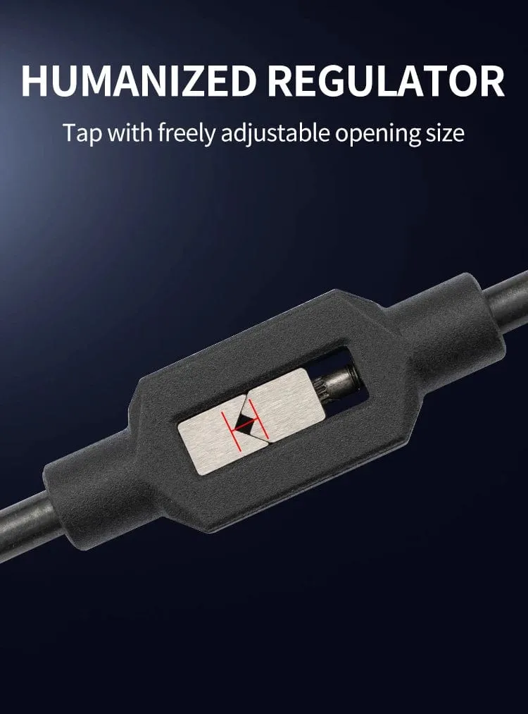 Verstellbarer Windeisengriff für metrische Gewindebohrer M1-M8~M9-M27. Superharter Gewindebohrerreibahle aus Kohlenstoffstahl. Handgewindeschneidwerkzeuge