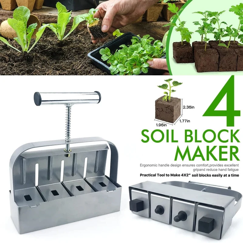 Handheld-Erdblock-Maker für Setzlinge, 2 cm, Bodenblockierwerkzeug für Setzlinge, Gewächshaus, Gartenbedarf