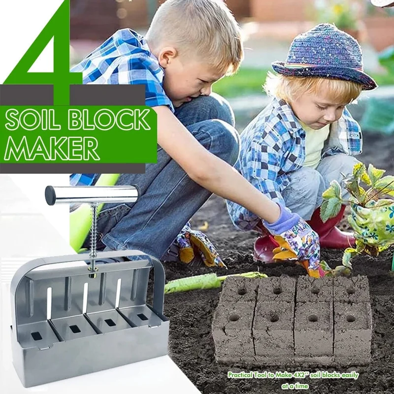 Handheld-Erdblock-Maker für Setzlinge, 2 cm, Bodenblockierwerkzeug für Setzlinge, Gewächshaus, Gartenbedarf