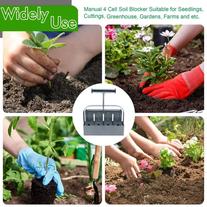 Handheld-Erdblock-Maker für Setzlinge, 2 cm, Bodenblockierwerkzeug für Setzlinge, Gewächshaus, Gartenbedarf